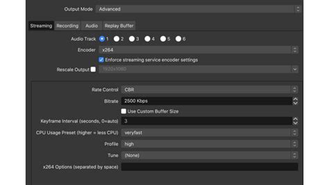 OBS Settings for Optimal Performance