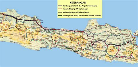Peta Jalur Transportasi Pulau Jawa