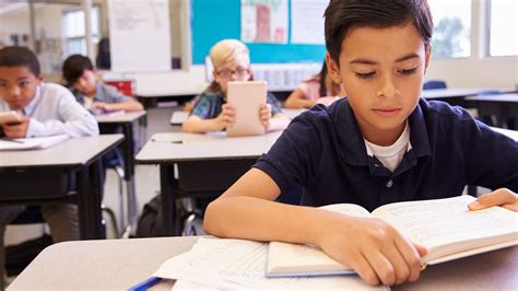 Reading books in class