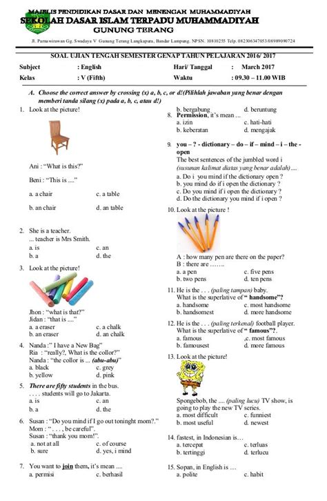Understanding the Soal Bahasa Inggris Kelas 7 Semester 2 Kurikulum 2013 PDF