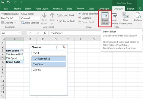 Excel Label Filter