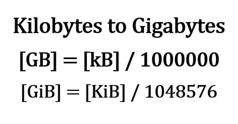kb to gb converter