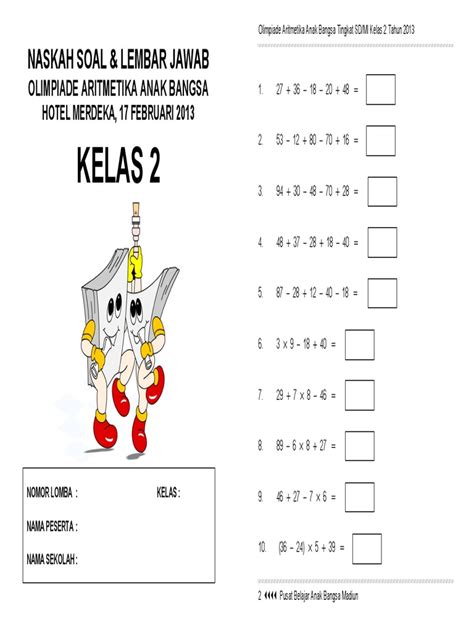 matematika tingkat sd gambar