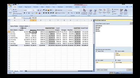 Microsoft Excel Pivot Table