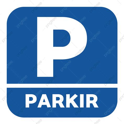 papan tanda huruf parkir