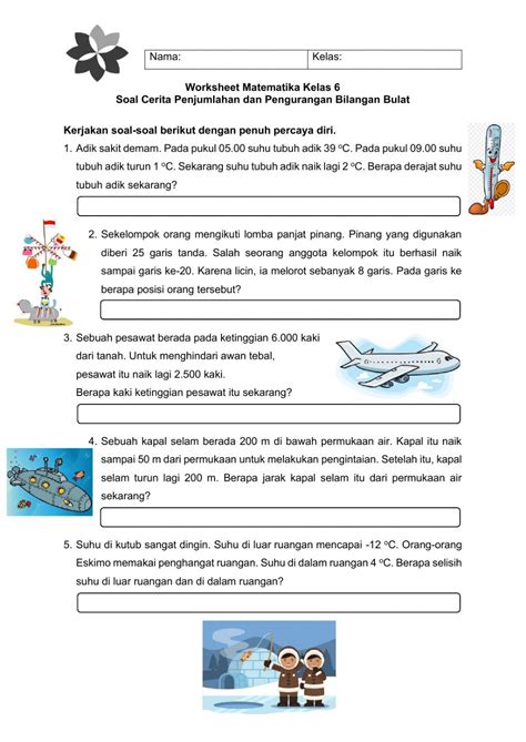 Penjumlahan dan Pengurangan Bilangan Bulat kelas 7 Indonesia