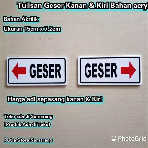 tulisan geser bahan