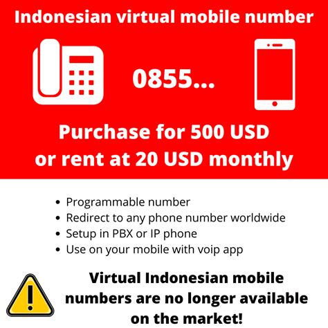 virtual phone number Indonesia