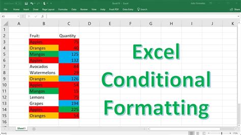 ms excel conditional formatting