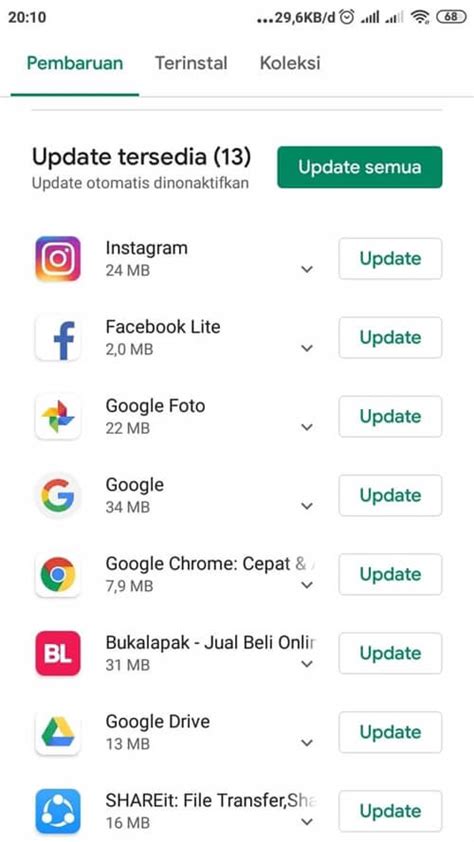 Pembaruan Aplikasi Android