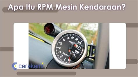 RPM kendaraan