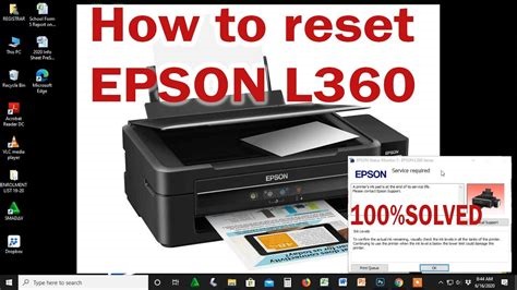 Reset Epson L360 secara bersamaan