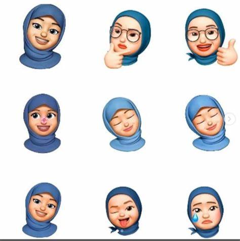 Emoji hijab di Instagram Indonesia