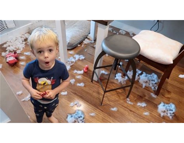 kids making a mess in an airbnb