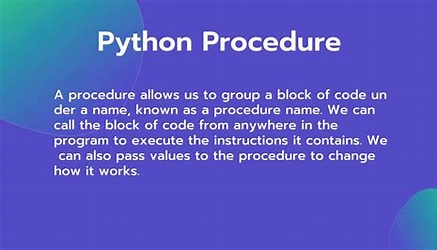 Functions and Procedures in Python