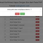 Konfirmasi Data yang Dimasukkan