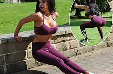 chloe busty khan workout her sizzles outdoor lookers cleavage session morning working local display does any park pass just may