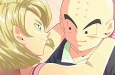 krillin dbz c18 kisses a18 androide goku imágenes ors mami papiros