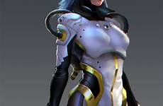 space girl sci fi armor suit characters artstation concept character scifi female futuristic girls clothing artwork combat fanart rpg armors