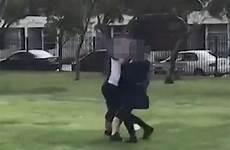 school girls two high brawl fight students sickening between fist dailymail cheer catholic other shock watched cheered shown others while