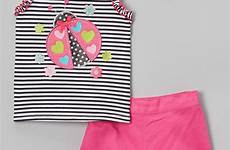 ladybug pink shorts girl toddler infant girls kids headquarters tank gray zulily