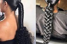 ponytail braided front sleek curly thrivinghair