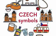 czech symbols republic famous vector premium
