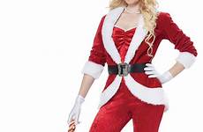 santa costume christmas claus sexy adult women mrs suit sassy red costumes xl brand velvet xs helper purecostumes size large