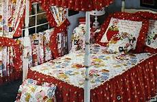 strawberry shortcake 80s bedding curtains vintage canopy red bedroom