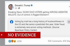 election rigged trump false fraud donald evidence ballots post him ohio when says widespread doubles claims votes body other repeated