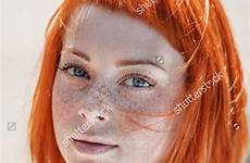 redhead ginger teen freckles girl eyes blue natural beautiful beauty portrait closeup