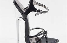 heel 18cm high strappy stiletto fetish sexy sandals mules extreme uk3 eu36 very pointed patent uk5 sandal