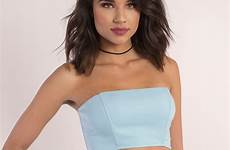 crop strapless blue light anything goes tops tobi tap double zoom nz