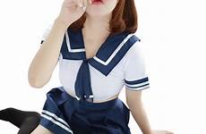 sexy women japanese school uniform socks schoolgirls lingerie student cosplay temptation costumes sailor without set uniforms