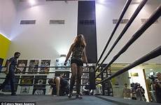 shorts joelle her pro attire vest doc marten fishnets typical fighting boots shows off style top