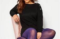 purple tights denier comfort plus size tight yours clothing