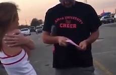 daughter her shows adopt moment dad step father card his stepdad him asks asked cheerleader surprises right