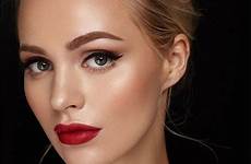 makeup bridal wedding glamorous gorgeous hair make blonde blondes chicwedd natural look red tips behance lips unveil campaign choose board