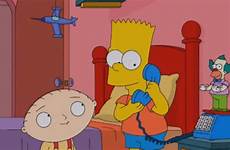 simpsons guy family bart simpson stewie homer griffin peter crossover episode watches phone met call look when first prank upcoming