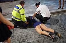 cardiff binge drinking laughing britain turned stock streets woman heels into strikes chippy sight dignity abandon 2am revellers clock sorry
