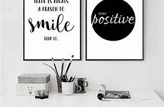 wall inspirational poster prints canvas decor motivational modern quote simple quotes painting posters education smile frame