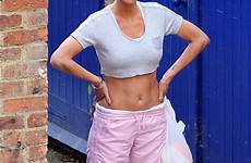 harding wife sarah run filming unaware wives john dailymail abs his flashes kellie shirley british face smith desperate sees attempts