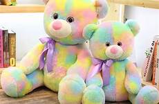 bear teddy toy plush rainbow cute toys stuffed doll soft colored 1pc 60cm animal children