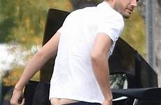 ashton kutcher his mila spread kunis hair open actor brown while bottoms backside flashes stepping slouchy wife down letting unshaven