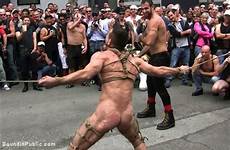 slave stripped muscle kink fair humiliated jason josh dore dragged folsom hordes abused gangbanged fetish