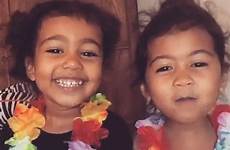 north west friend kardashian kim ryan faces clip cute her swap face daughter shares swapping fun instagram shared right