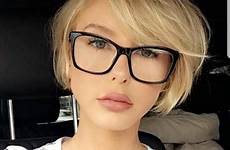 glasses hair pixie blonde styles short women hairstyles instagram cut adrianna christina