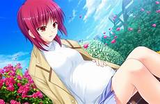 pregnant angel beats masami iwasawa wallpaper cg anime flowers key ga na hair wallpapers game pink plant konachan skirt boots