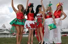 ladies aintree welsh girls dragon dresses wales valleys flag mtv women mirror meeting live grand national look back horse british