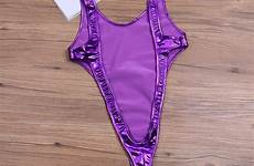 beachwear patent monokini soild leotard swimsuit suit piece